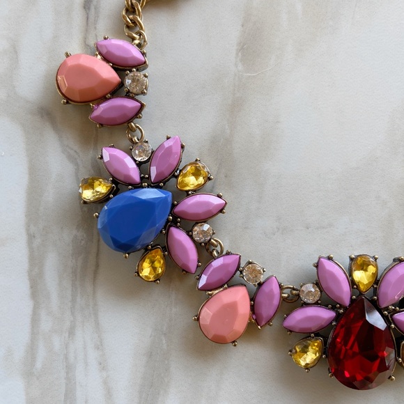 ModCloth Pink Blue Rubi Red Vintage Necklace - Picture 6 of 10